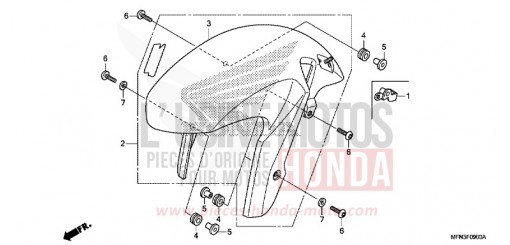KOTFLUEGEL, VORNE CB1000RAF de 2015